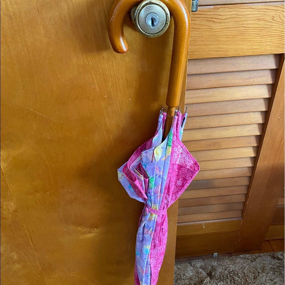 Pink butterfly umbrella